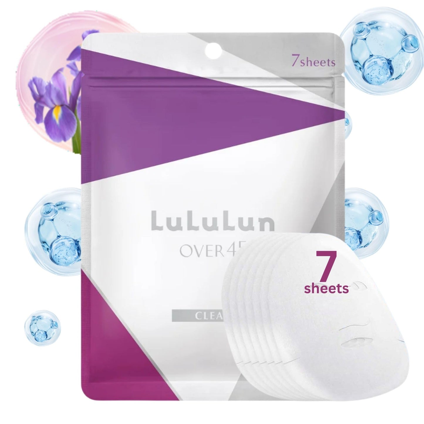 LuLuLun - Over 45 Face Mask Clear - 7St.