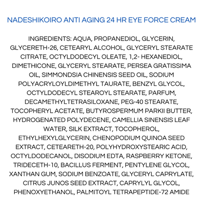 Onshindo Osaka - Nadeshikoiro – 24hr Eye Force Cream (All Skin Types) - 20ml