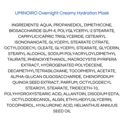 Onshindo Osaka - Uminoiro - overnight creamy/hydration face mask (all skin types) - 75ml