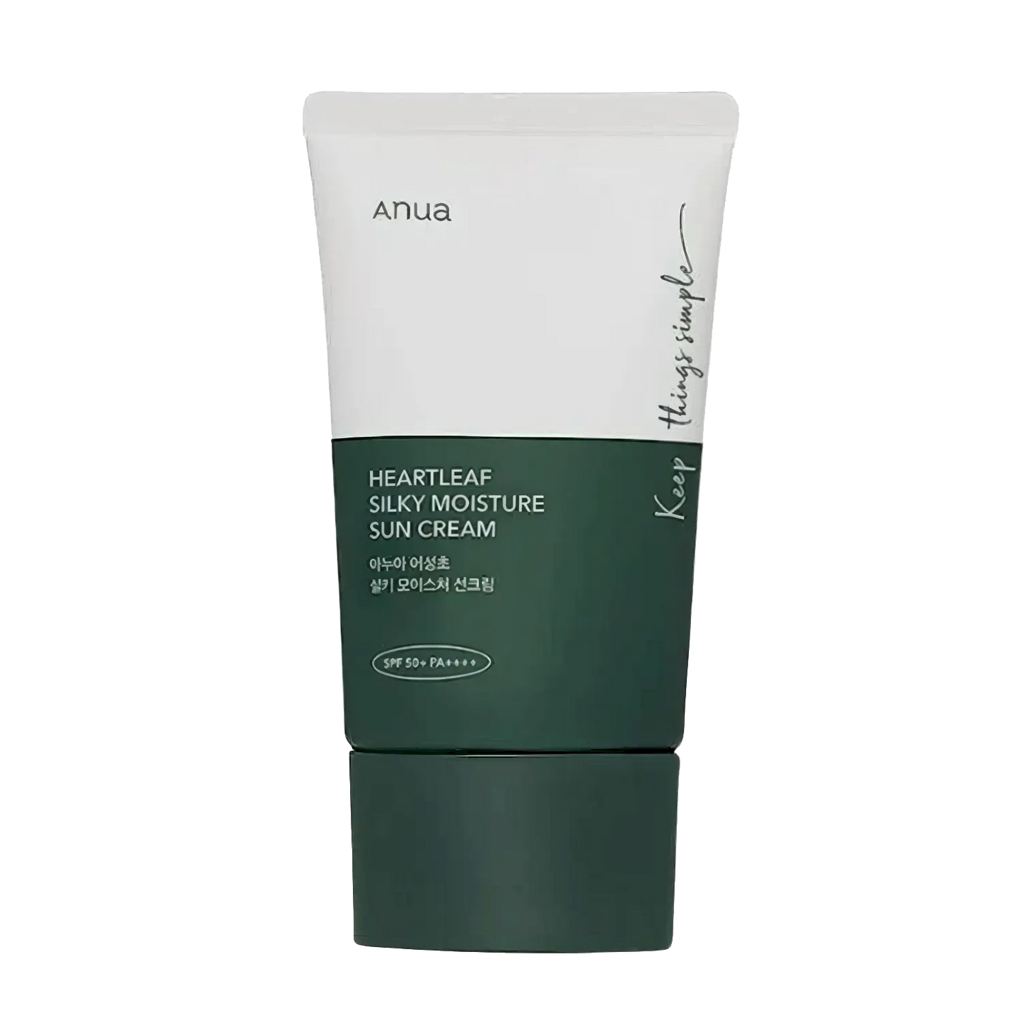 Anua - Heartleaf Silky Moisture Sun Cream SPF50+/PA++++ - 50ml-Wonder Skin