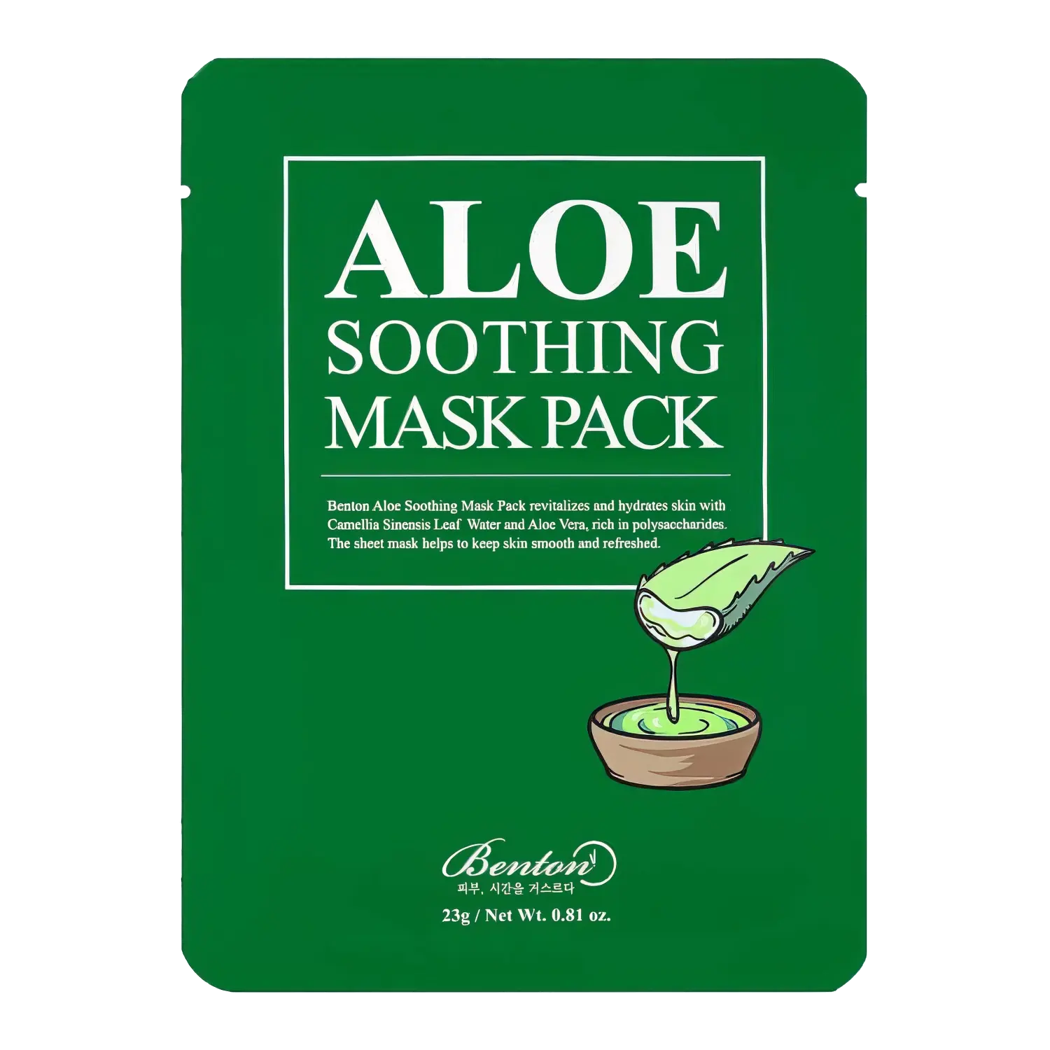 Benton - Aloe Soothing Mask - 23g-Wonder Skin