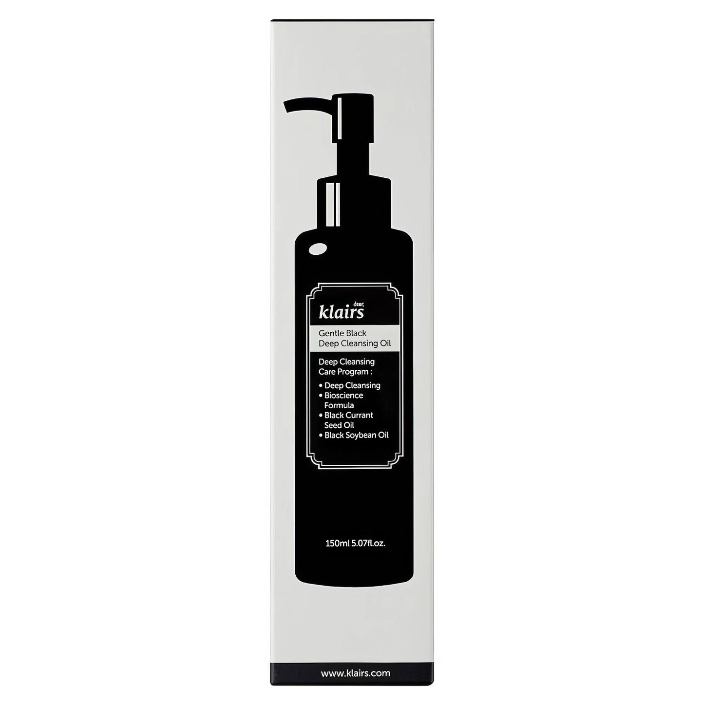 dear, Klairs - Gentle Black Deep Cleansing Oil - 150ml-Wonder Skin