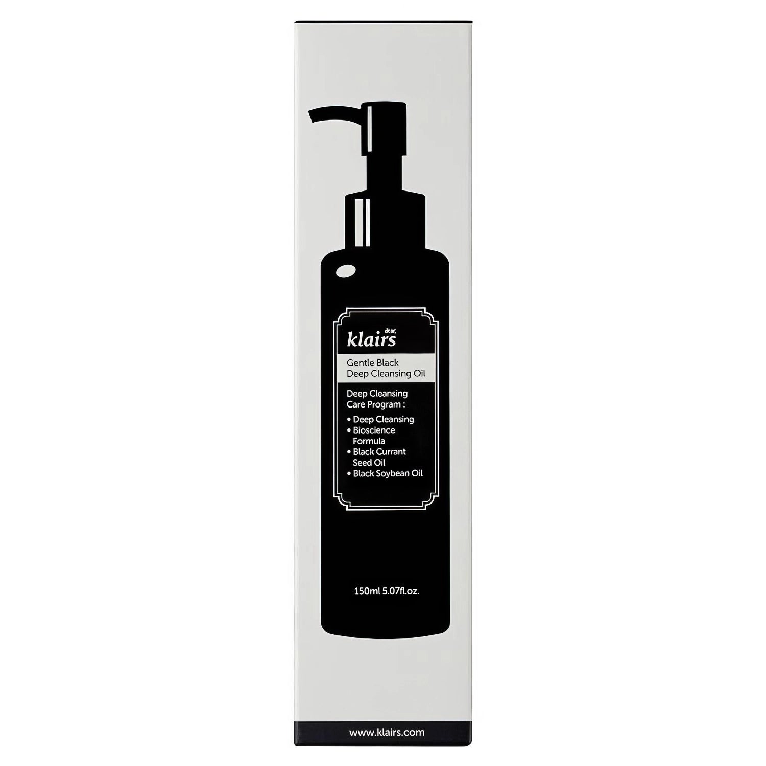 dear, Klairs - Gentle Black Deep Cleansing Oil - 150ml-Wonder Skin