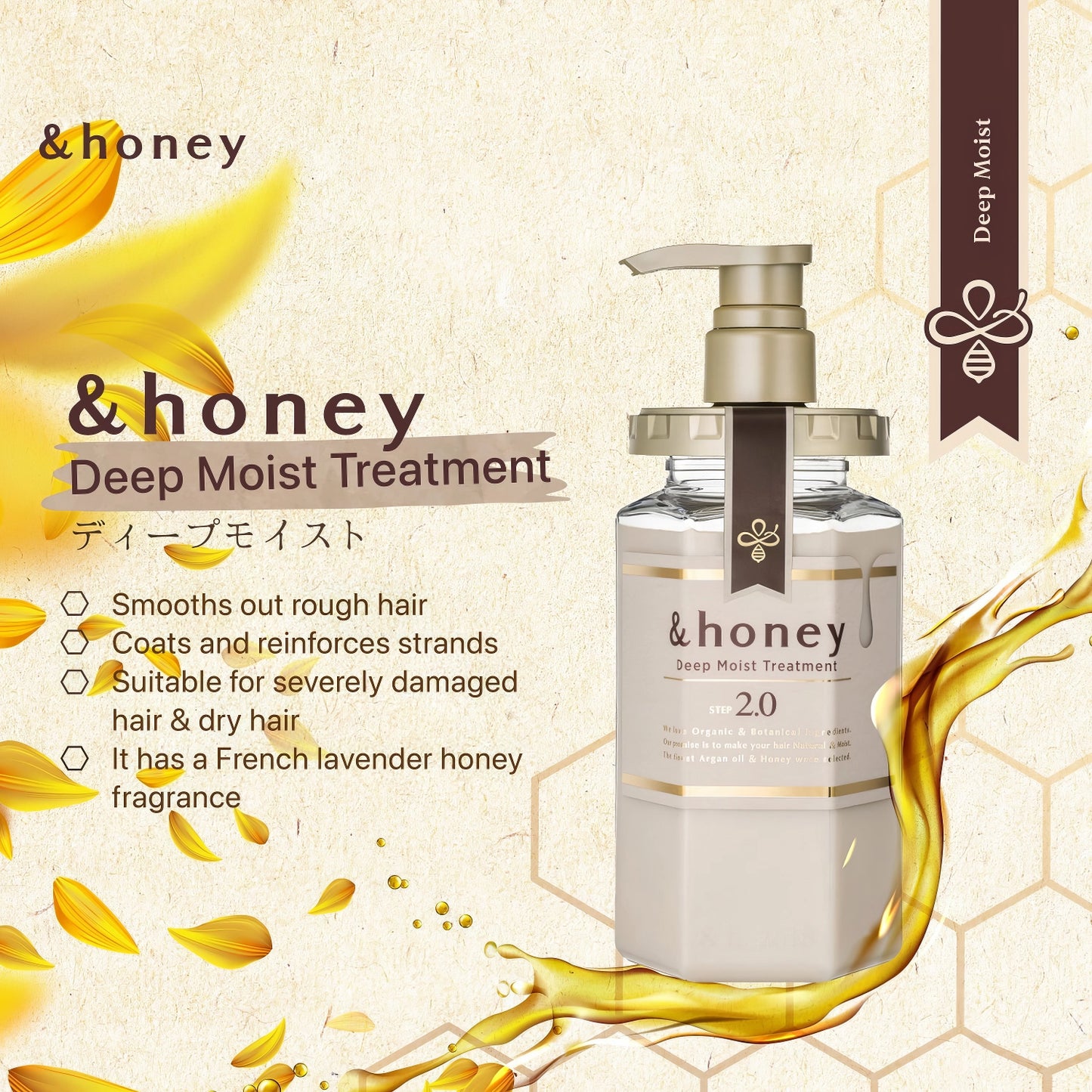&honey - Deep Moist Hair Treatment 2.0 - 445g-Wonder Skin