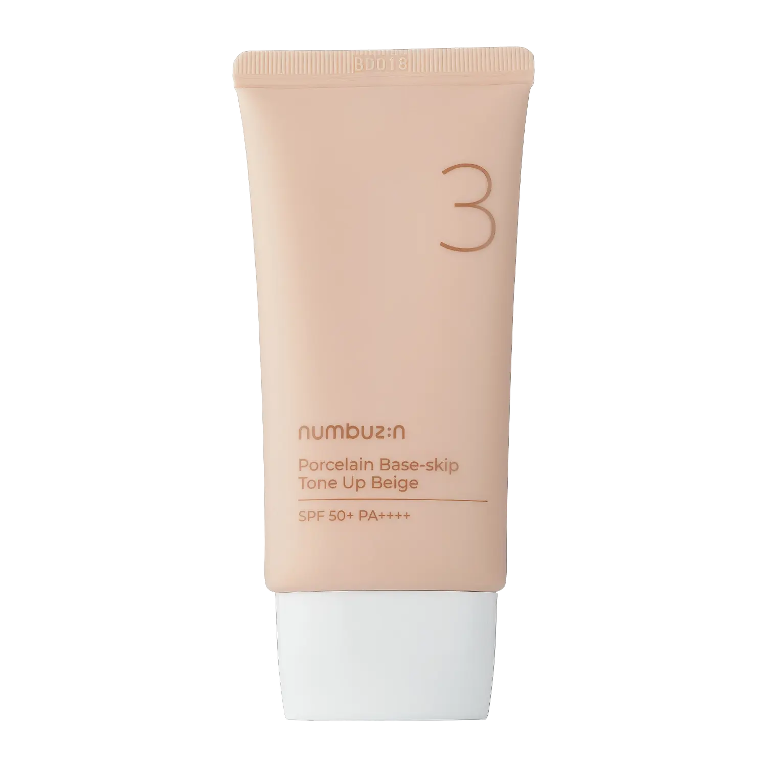 Numbuzin - No.3 Porcelain Base-skip Tone Up Beige SPF50+ PA++++ - 50ml-Wonder Skin