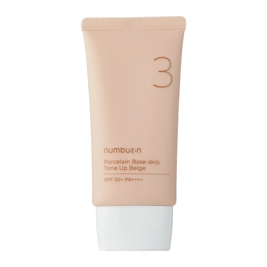 Numbuzin - No.3 Porcelain Base-skip Tone Up Beige SPF50+ PA++++ - 50ml-Wonder Skin