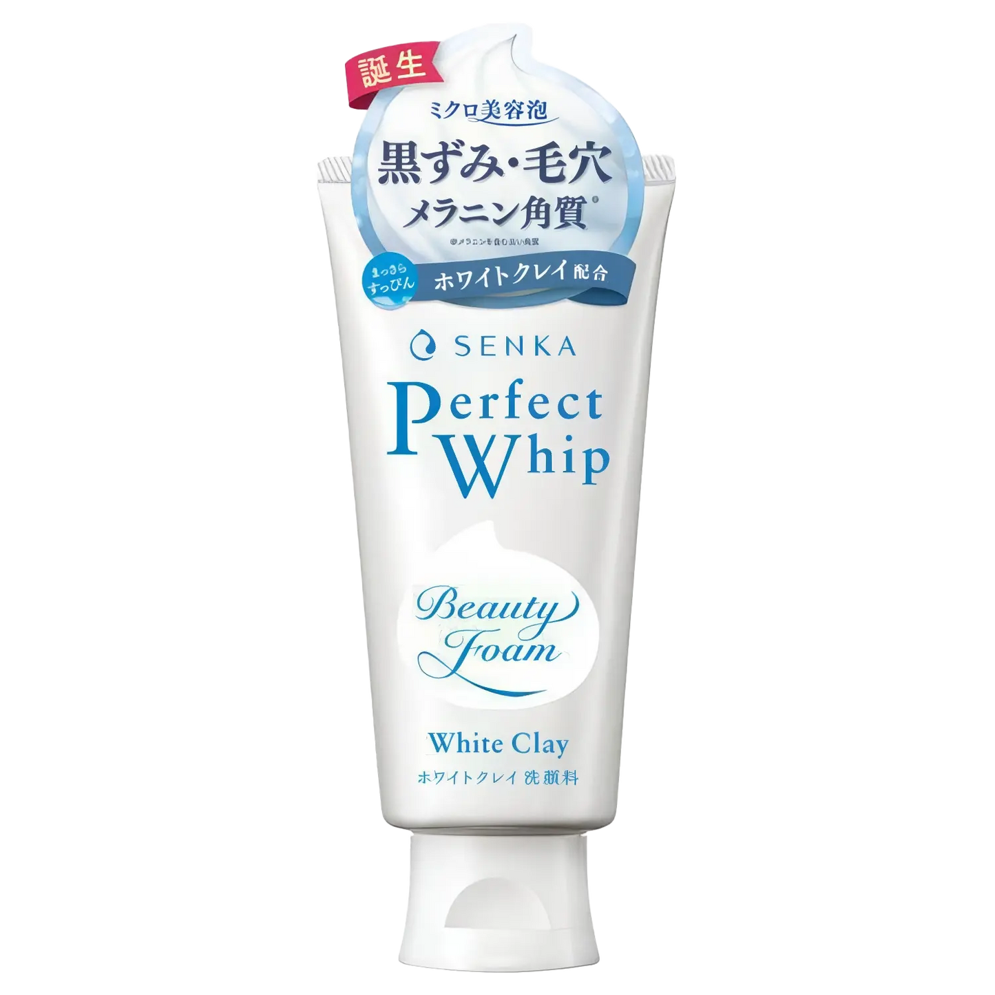 Shiseido Senka - Perfect Whip White Clay Face Wash - 120g-Wonder Skin