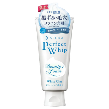 Shiseido Senka - Perfect Whip White Clay Face Wash - 120g-Wonder Skin