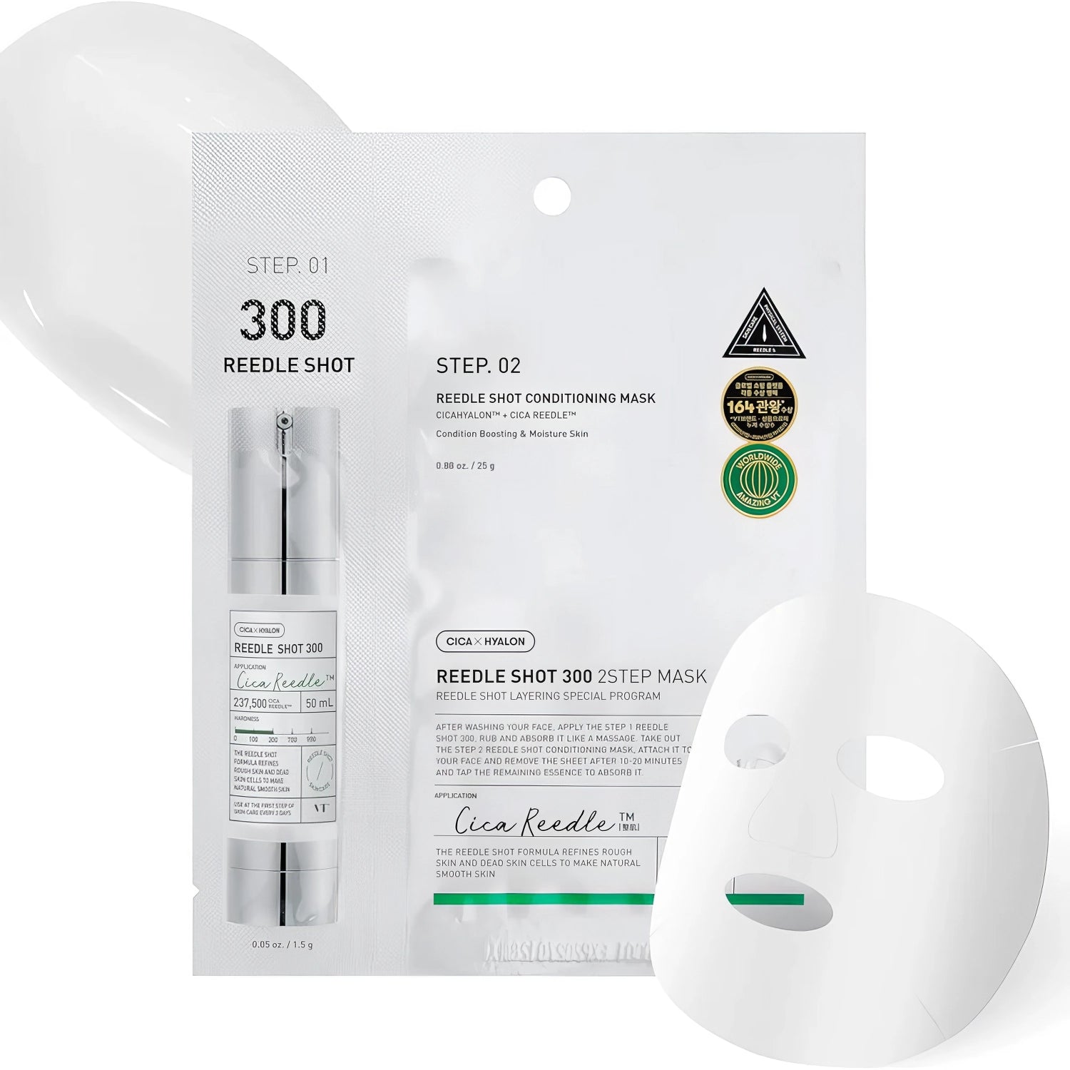 VT - Reedle Shot 300 2 Step Mask - 1.5g+25g-Wonder Skin